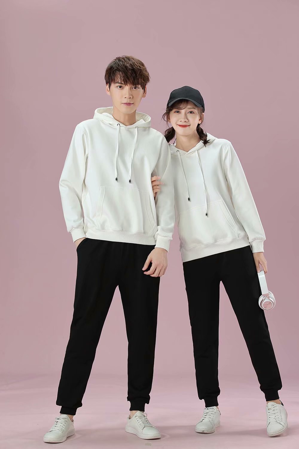 衛衣定制印字logo班服同學(xué)聚會(huì )團體工作服連帽拉鏈外套加絨刺繡(圖25)