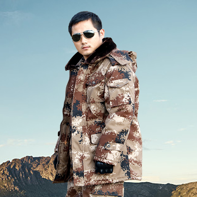 荒漠迷彩服套裝男正品軍工防靜電特種兵火箭軍軍裝叢林作訓服冬季(圖9)