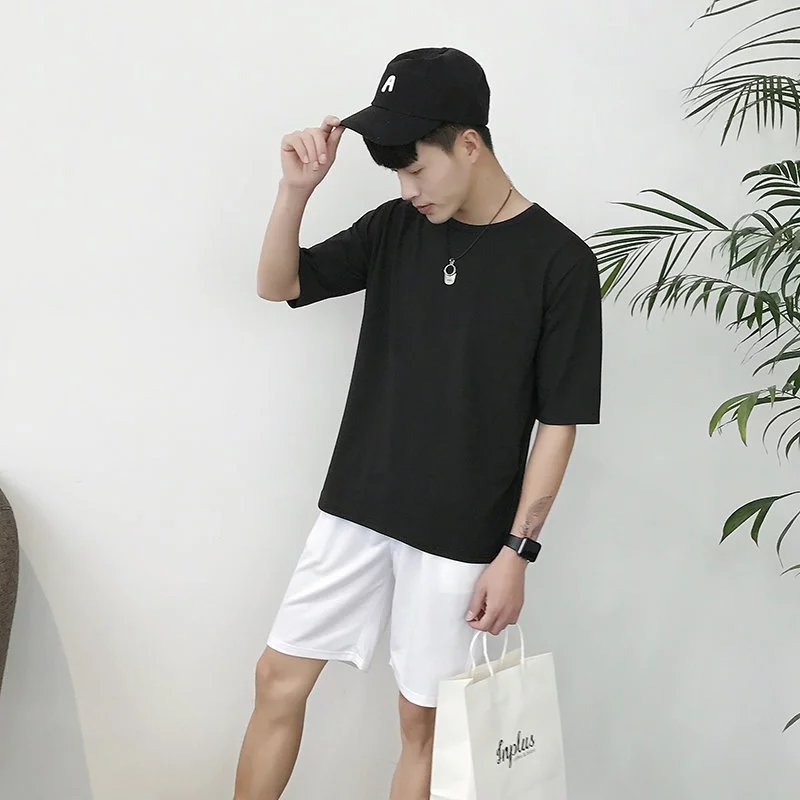 韓版學(xué)生班服定制短袖t恤印圖五5分中袖寬松純棉圓領(lǐng)畢業(yè)聚會(huì )服(圖8)