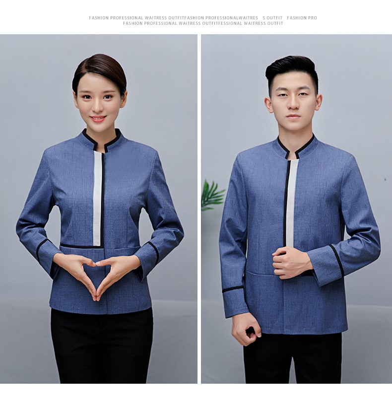 亞麻保潔服秋冬裝酒店客房賓館工作服長(cháng)袖物業(yè)PA清潔員女工裝定制(圖13)