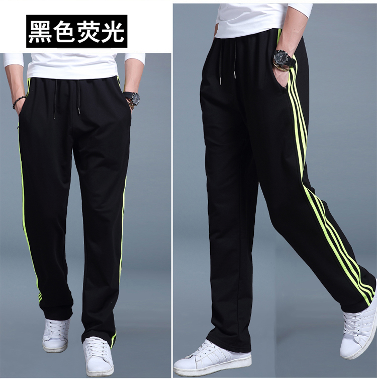 運動(dòng)褲男休閑褲秋冬季純棉直筒長(cháng)褲大碼寬松加絨衛褲男春秋跑步褲(圖20)