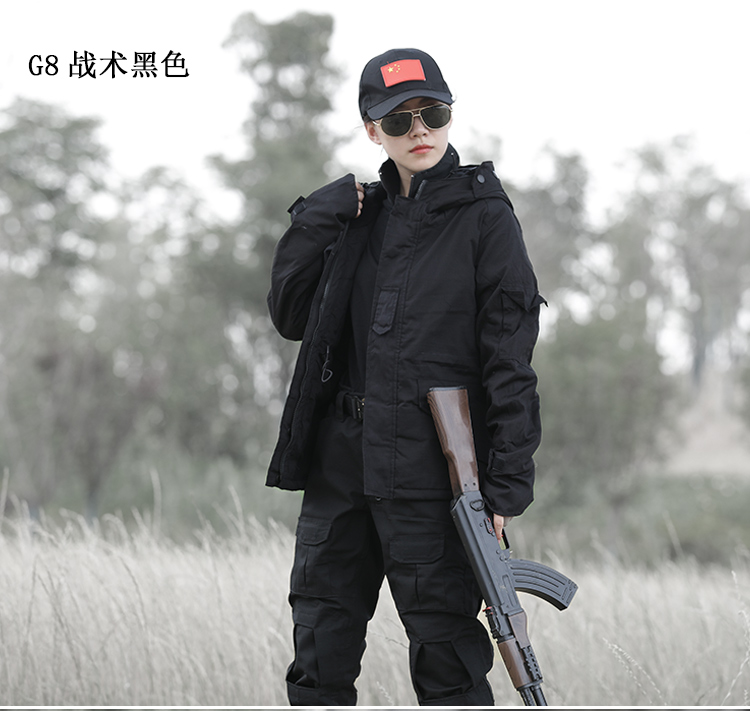 冬季荒漠蟒紋迷彩服軍裝套裝男戶(hù)外特種兵作訓服加絨防風(fēng)戰術(shù)外套(圖4)